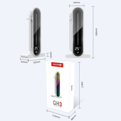 COOLMOON GH3 Pro Computer ARGB Vertical Adjustable Lens Graphics Card Holder, Style: Temperature Display Upgrade White - Caddies & Enclosures by COOLMOON | Online Shopping South Africa | PMC Jewellery | Buy Now Pay Later Mobicred