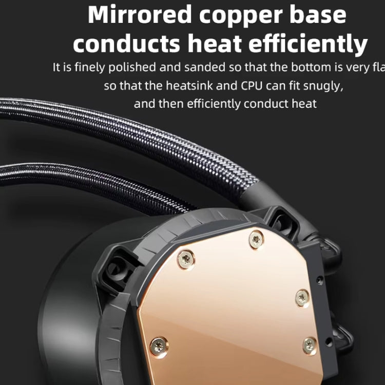 COOLMOON RGB120 5V ARGB Integrated Single Row Multi-Platform CPU Cooler(Black) - free shipping - PMC Jewellery - Order now!