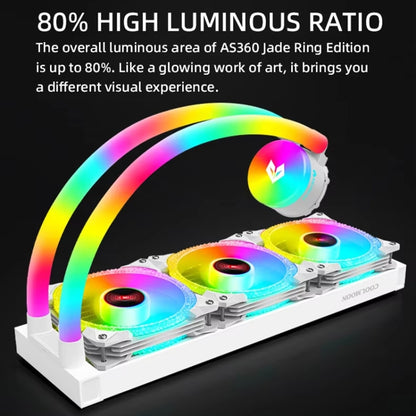 COOLMOON AS360 Magic Diamond Edition Computer Cooler ARGB Water Cooling Light Integrated CPU Radiator(White) - Fan Cooling by COOLMOON | Online Shopping South Africa | PMC Jewellery | Buy Now Pay Later Mobicred