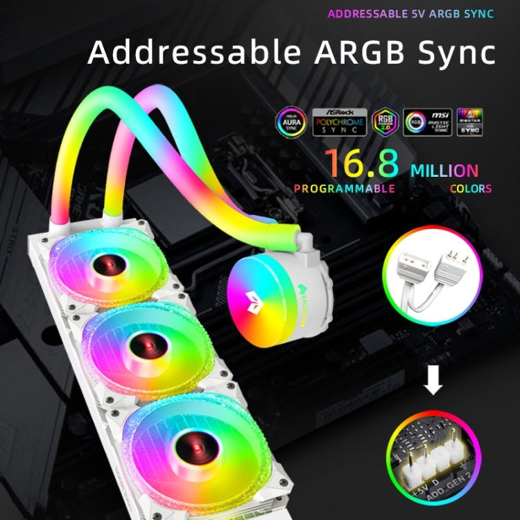 COOLMOON AS360 Magic Diamond Edition Computer Cooler ARGB Water Cooling Light Integrated CPU Radiator(Black) - free shipping - PMC Jewellery - Order now!