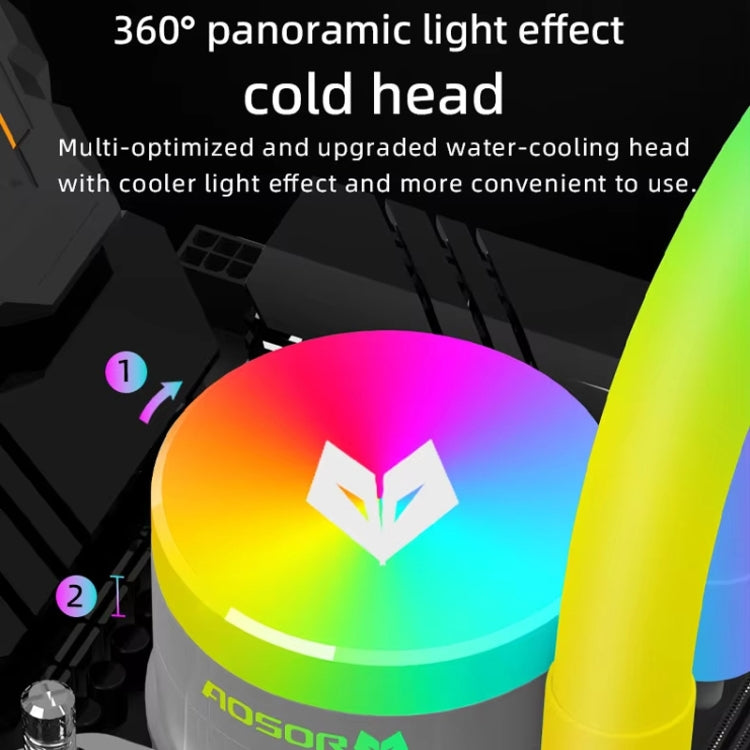 COOLMOON AS360 Magic Diamond Edition Computer Cooler ARGB Water Cooling Light Integrated CPU Radiator(Black) - free shipping - PMC Jewellery - Order now!