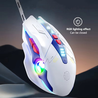 Inphic W9P Glowing Computer Gaming Wired Mouse(Silent Version) - Wired Mice by Inphic | Online Shopping South Africa | PMC Jewellery | Buy Now Pay Later Mobicred