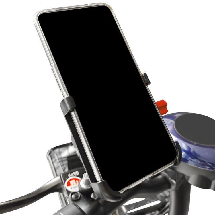 PROMEND Aluminum Alloy Cell Phone Holder Adjustable Angle Rotating Motorcycle Navigation Support, Style: SJJ-299E Rear View Mirror Titanium Color - Holder by PROMEND | Online Shopping South Africa | PMC Jewellery | Buy Now Pay Later Mobicred