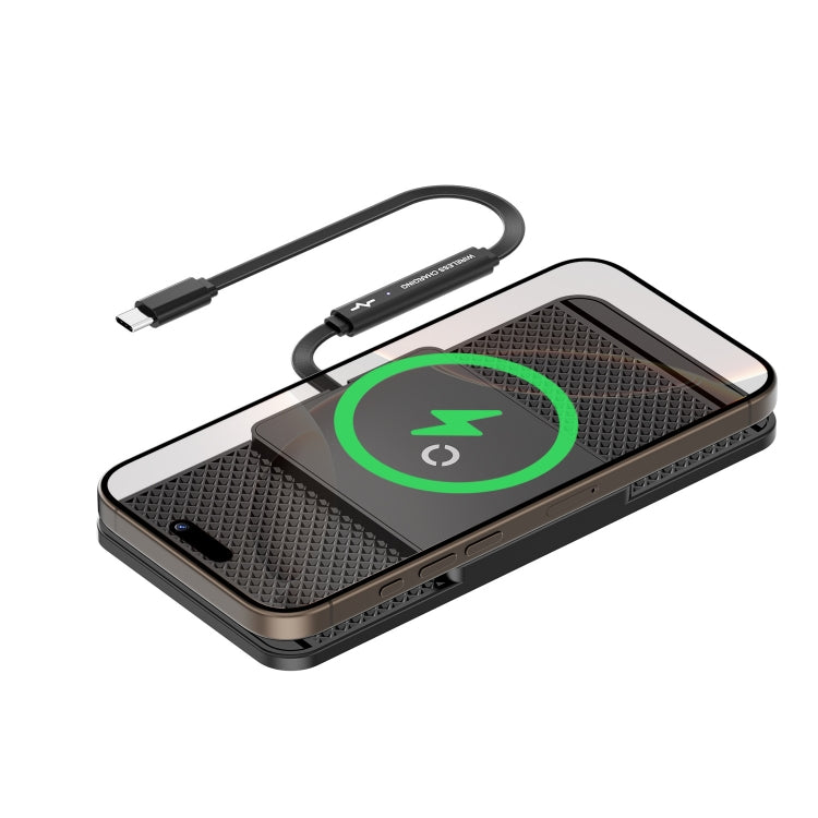 Avoid Camera Universal Car Wireless Charger Anti-slip Mat(TYPEC Interface 0.3m) - Wireless Charging Pads by PMC Jewellery | Online Shopping South Africa | PMC Jewellery | Buy Now Pay Later Mobicred