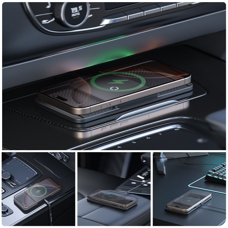 Avoid Camera Universal Car Wireless Charger Anti-slip Mat(USB Interface 0.3m) - Wireless Charging Pads by PMC Jewellery | Online Shopping South Africa | PMC Jewellery | Buy Now Pay Later Mobicred