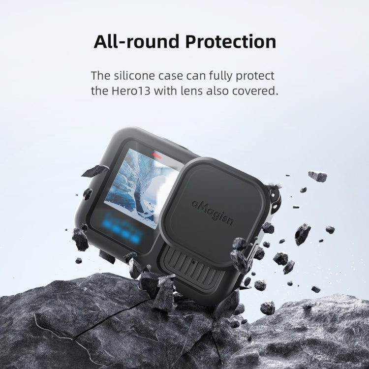For GoPro HERO13 Black AMagisn Silicone Case Protective Cover(Light Gray) - Silicone Cases by aMagisn | Online Shopping South Africa | PMc TechLife | Buy Now Pay Later Mobicred