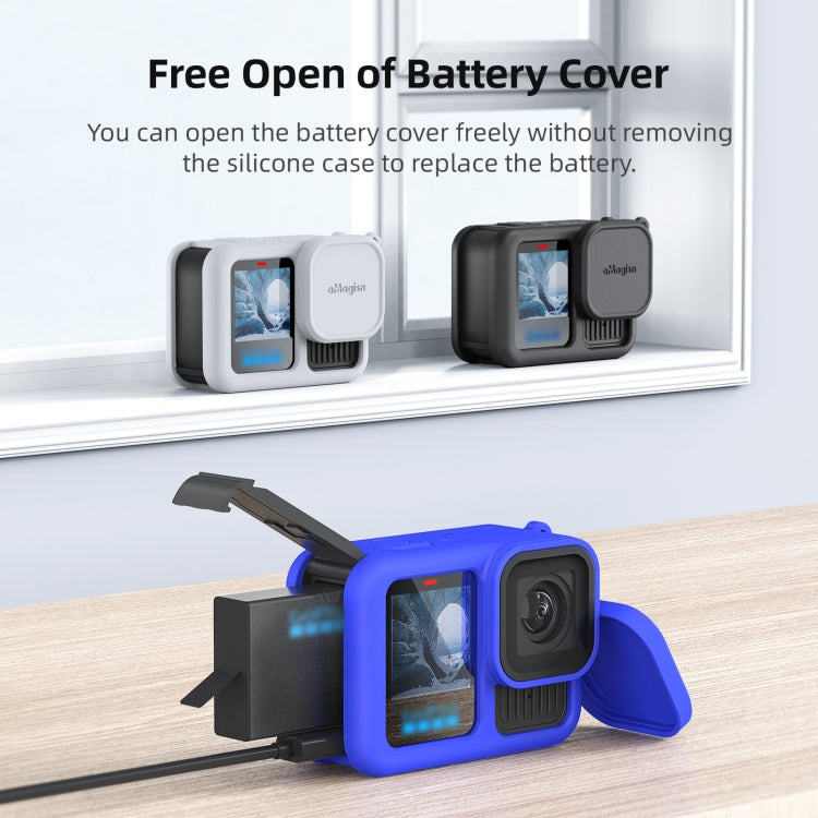 For GoPro HERO13 Black AMagisn Silicone Case Protective Cover(Black) - Silicone Cases by aMagisn | Online Shopping South Africa | PMc TechLife | Buy Now Pay Later Mobicred