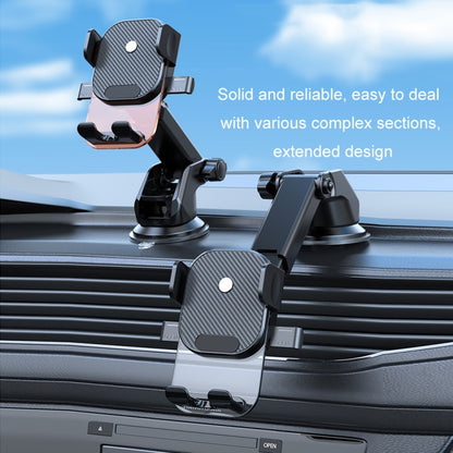 Car Suction Cup Dashboard Automatic Lock Mobile Phone Holder, Style: Glossy Waterfall Base - Car Holders by PMC Jewellery | Online Shopping South Africa | PMC Jewellery | Buy Now Pay Later Mobicred