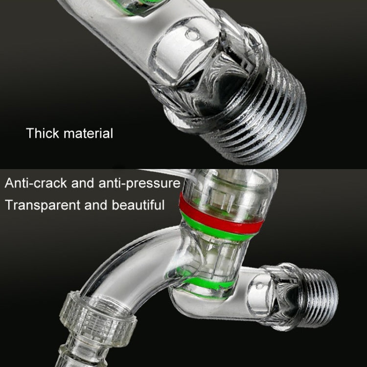 2pcs 4-points 20mm Plastic Transparent Faucet Household Anti-freezing Water Catch Hose - Faucets & Accessories by PMC TechLife | Online Shopping South Africa | PMC TechLife | Buy Now Pay Later Mobicred