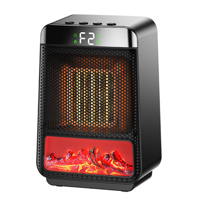 E03 Desktop PTC Heater Dynamic Flame Light Warmer EU Plug - Electric Heaters by PMC Jewellery | Online Shopping South Africa | PMC Jewellery | Buy Now Pay Later Mobicred