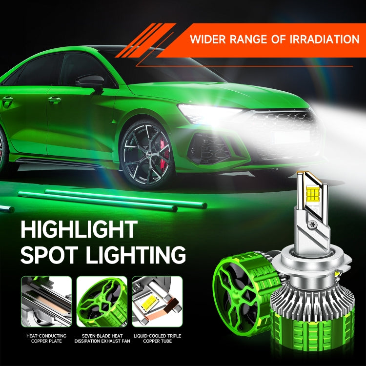 100W LED Double Copper Tube Aluminum Alloy Waterproof Car Headlight, Bulb: H11 - LED Headlamps by PMC Jewellery | Online Shopping South Africa | PMC Jewellery | Buy Now Pay Later Mobicred