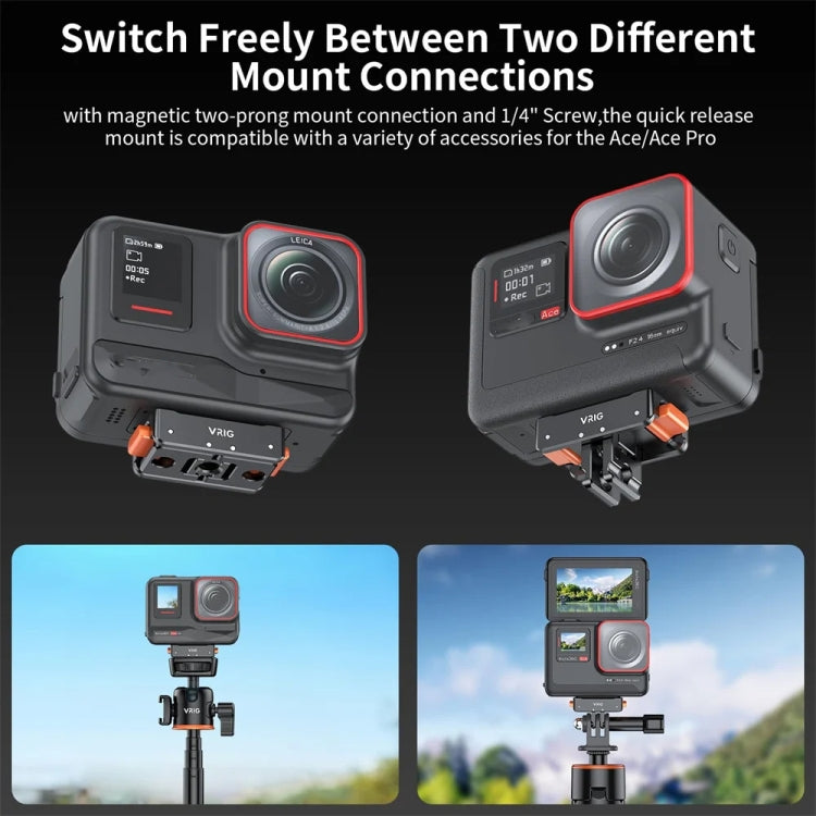 VRIG Magnetic Quick Release Adapter for Insta360 Ace / Ace Pro, Spec: Base - free shipping - PMC TechLife - Order now!