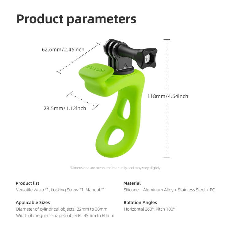 TELESIN Action Camera Mount Silicone Adjustable Mini Flexible Bracket For GoPro HERO / Insta360 / DJI Action Camera(Gray) - free shipping - PMC TechLife - Order now!