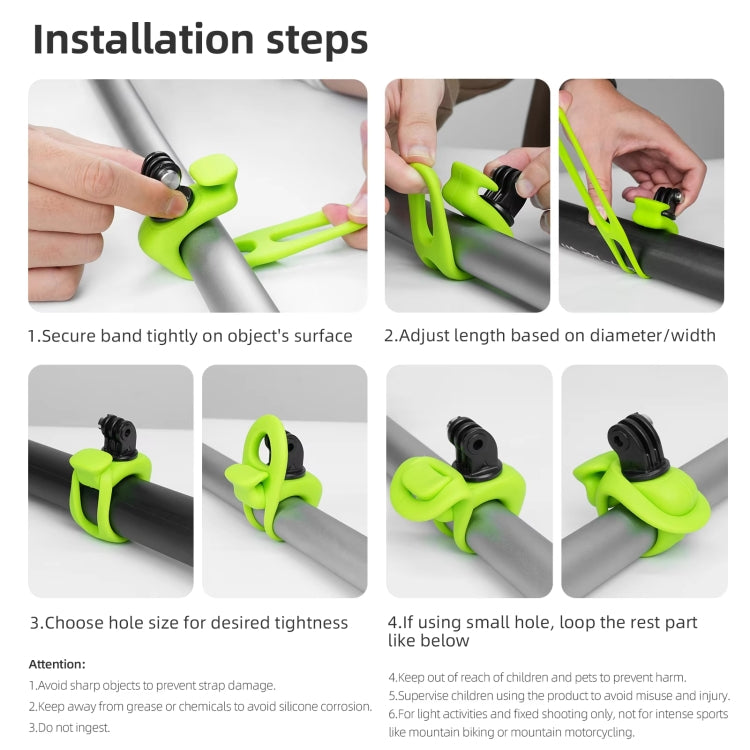 TELESIN Action Camera Mount Silicone Adjustable Mini Flexible Bracket For GoPro HERO / Insta360 / DJI Action Camera(Gray) - free shipping - PMC TechLife - Order now!