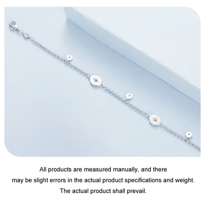 S925 Sterling Silver Platinum-plated Sun Bracelet(BSB182) - Bracelets by PMC Jewellery | Online Shopping South Africa | PMC Jewellery | Buy Now Pay Later Mobicred