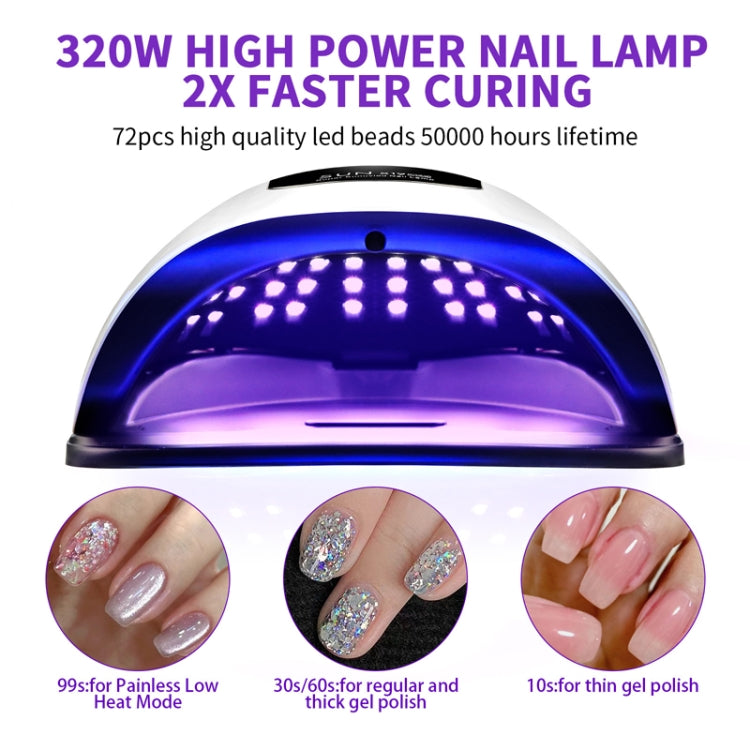 X19Max UV LED Nail Drying Lamp High Power 320W Quick Drying Nail Polish Gel Nail Dryer Light(US Plug) - Nail Dryers by PMC Jewellery | Online Shopping South Africa | PMC Jewellery | Buy Now Pay Later Mobicred