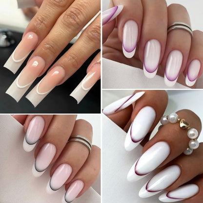 SD-1929 Line Nail Art Stickers Self-Adhesive Gradient Color French Manicure Stickers DIY Nail Tips Decals - Nail Stickers by PMC Jewellery | Online Shopping South Africa | PMC Jewellery | Buy Now Pay Later Mobicred