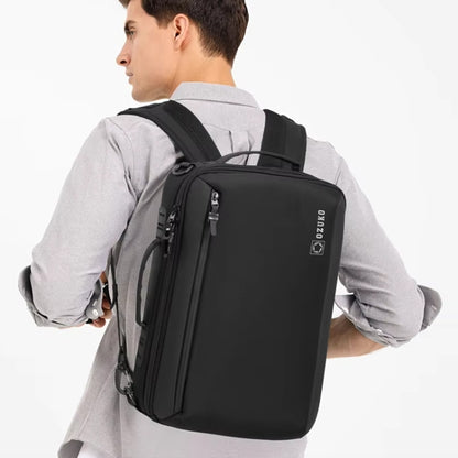 Ozuko Business Laptop USB Backpack Men Schoolbag(Dark Gray) - Backpack by ozuko | Online Shopping South Africa | PMC Jewellery | Buy Now Pay Later Mobicred