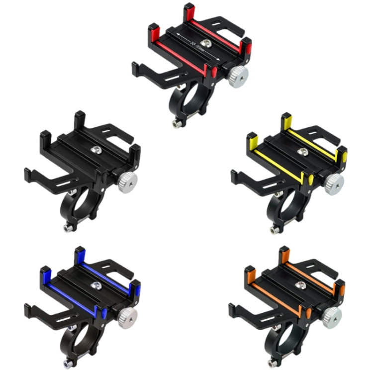 Aluminum Alloy Motorcycle Bicycle Navigation Mobile Phone Holder(Black) - Holder by PMC TechLife | Online Shopping South Africa | PMC TechLife | Buy Now Pay Later Mobicred