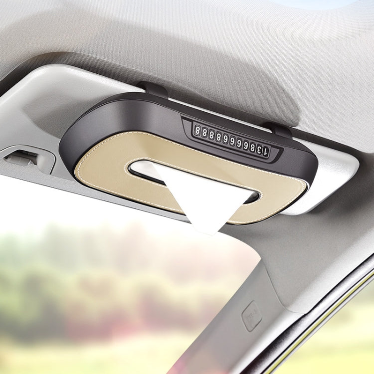 Car Sun Visor Hanging Sunroof Seat Back Tissue Box, Color: Leather Black - free shipping - PMC Jewellery - Order now!