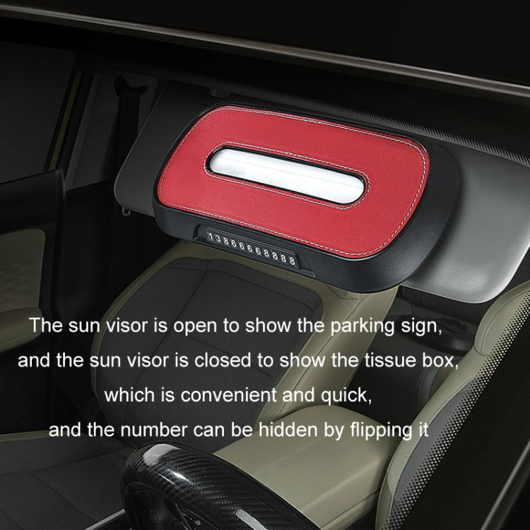 Car Sun Visor Hanging Sunroof Seat Back Tissue Box, Color: Leather Black - free shipping - PMC Jewellery - Order now!