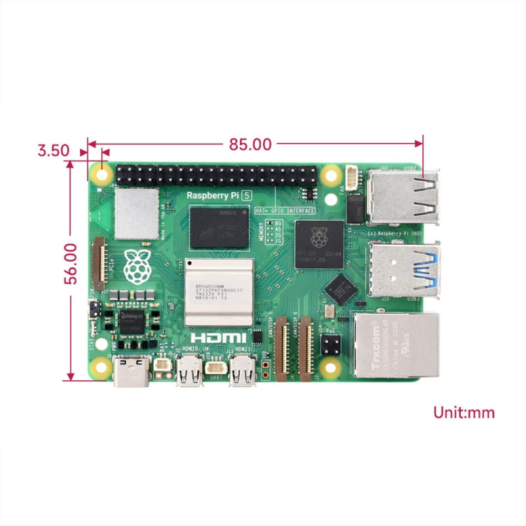 Waveshare For Raspberry Pi 5 2.4GHz Quad-Core BCM2712 Processor Development Board, Spec: 4GB - free shipping - PMC TechLife - Order now!