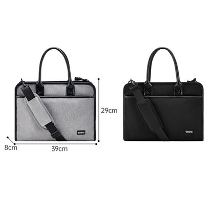 Baona BN-I009 14-inch Large-capacity Shock-absorbing And Wear-resistant Laptop Bag(Gray) - 14.1 inch by Baona | Online Shopping South Africa | PMC Jewellery | Buy Now Pay Later Mobicred