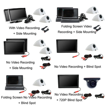 5 Inch AHD Video Monitor Car Reversing High-Definition Camera, Specification: No Video Recording + 720P Blind Spot - Rear View Cameras by PMC Jewellery | Online Shopping South Africa | PMC Jewellery | Buy Now Pay Later Mobicred