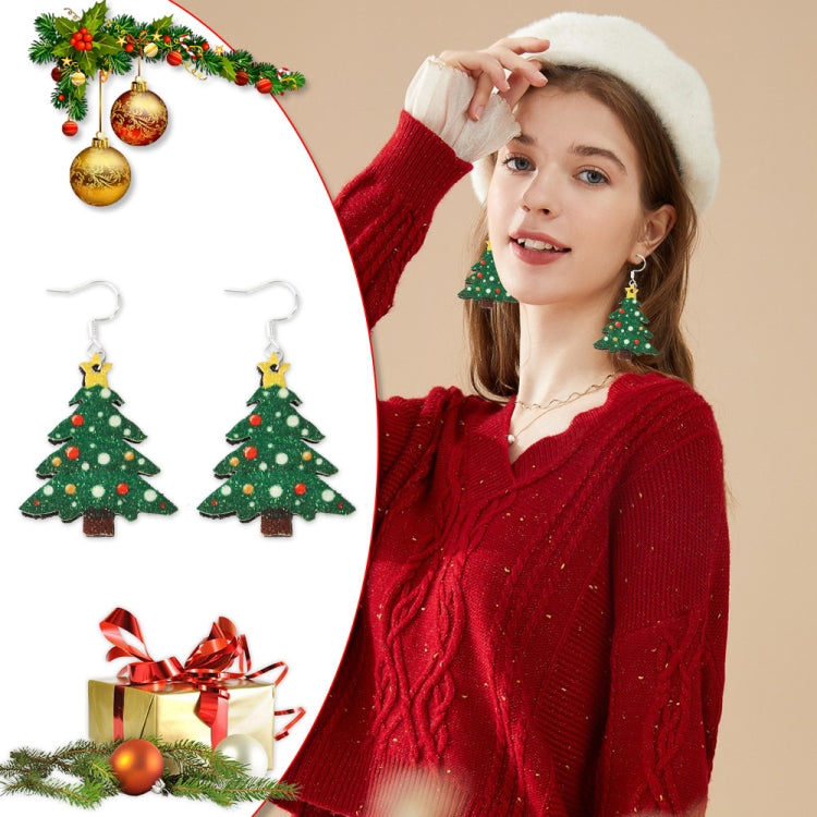 Christmas Element Cartoon Decoration Earrings Shiny Earrings, Spec: Flower - free shipping - PMc TechLife - Order now!