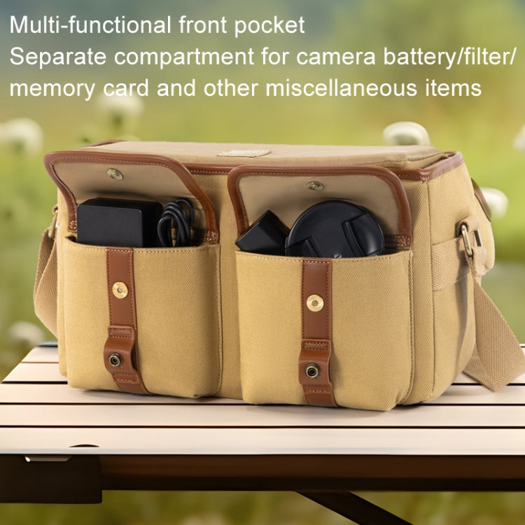Cwatcun D146 Medium Vintage Camera Bag Crossbody Canvas Digital Bag - free shipping - PMC TechLife - Order now!