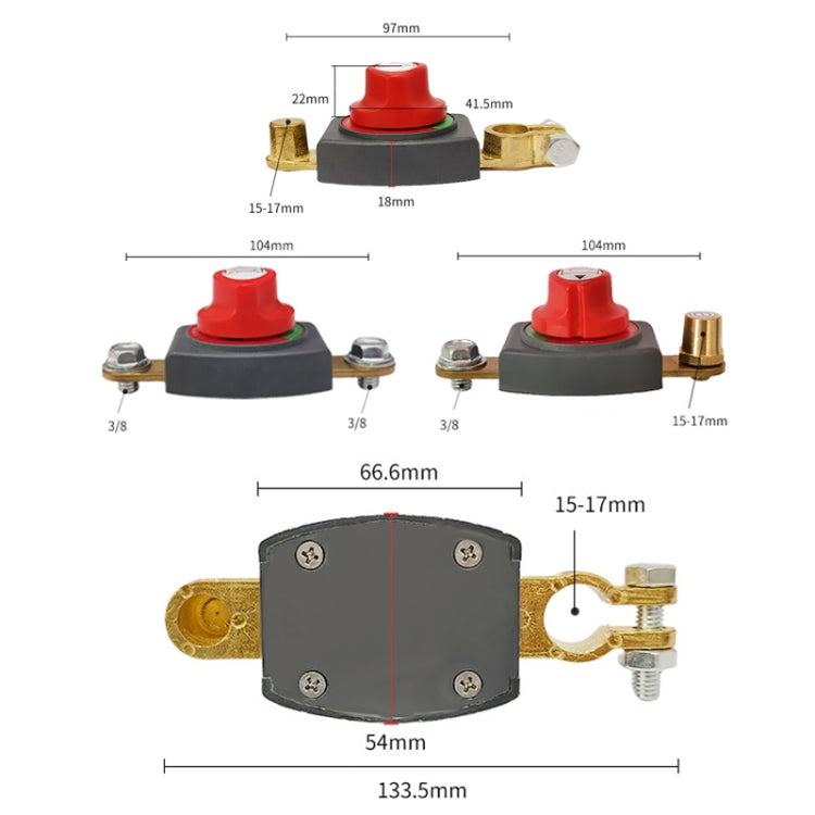 12V/24V Car Battery Negative Disconnect Switch Modification(Copper Head Type) - Car Switches by PMC Jewellery | Online Shopping South Africa | PMC Jewellery | Buy Now Pay Later Mobicred