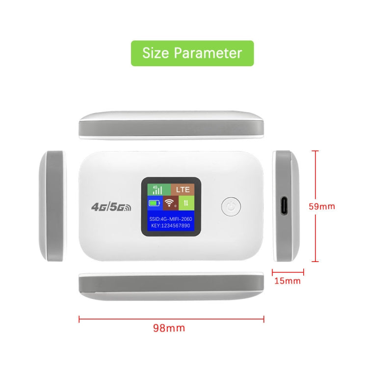 A8-EU Eurasian Version 4G Portable WiFi Wireless Type-C Plug And Play LTE Router Car Mobile Hotspot(Black) - 4G Mobile Wifi by PMC TechLife | Online Shopping South Africa | PMC TechLife | Buy Now Pay Later Mobicred