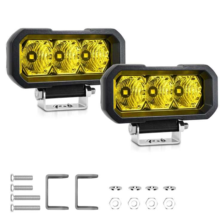 E23 40W 9V-30V 5 Inch Waterproof 3-Eye Headlight(Spotlight Yellow Light) - Work Lights by PMC Jewellery | Online Shopping South Africa | PMC Jewellery | Buy Now Pay Later Mobicred