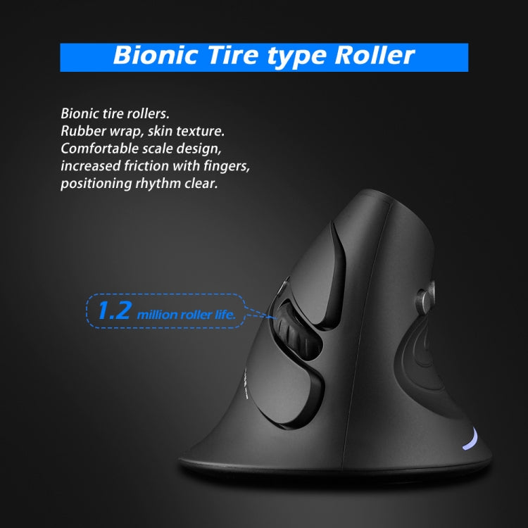 ZELOTES F17 6-buttons Vertical Grip Ergonomic Wireless Mouse(Black) - free shipping - PMC TechLife - Order now!