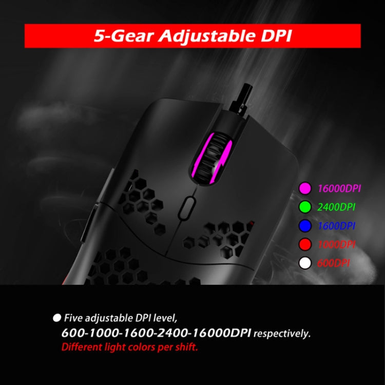 ZELOTES C7 7-buttons RGB Lighting Hollow Computer Office Wired Mouse(Black) - free shipping - PMC TechLife - Order now!