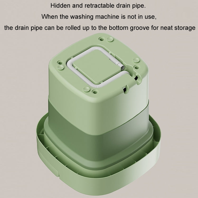 Fully Automatic Mini Foldable Washing Machine With Dehydration Function, Size: AU Plug(Green) - free shipping - PMC TechLife - Order now!