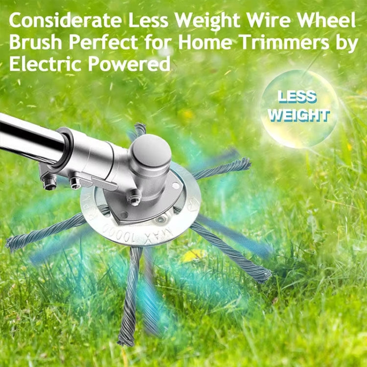 Steel Wire Weeding Wheel Twisted Wire Weeding Disc Mower Blade Accessories, Spec: 3-heads - Lawn Mower, Saws & Accessories by PMC TechLife | Online Shopping South Africa | PMC TechLife | Buy Now Pay Later Mobicred