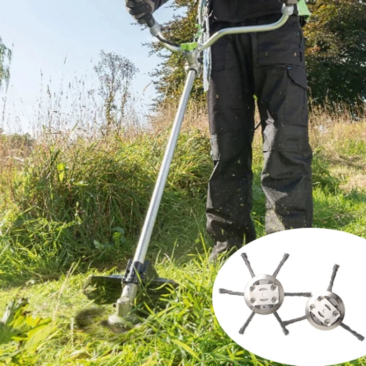 Steel Wire Weeding Wheel Twisted Wire Weeding Disc Mower Blade Accessories, Spec: 3-heads - Lawn Mower, Saws & Accessories by PMC TechLife | Online Shopping South Africa | PMC TechLife | Buy Now Pay Later Mobicred