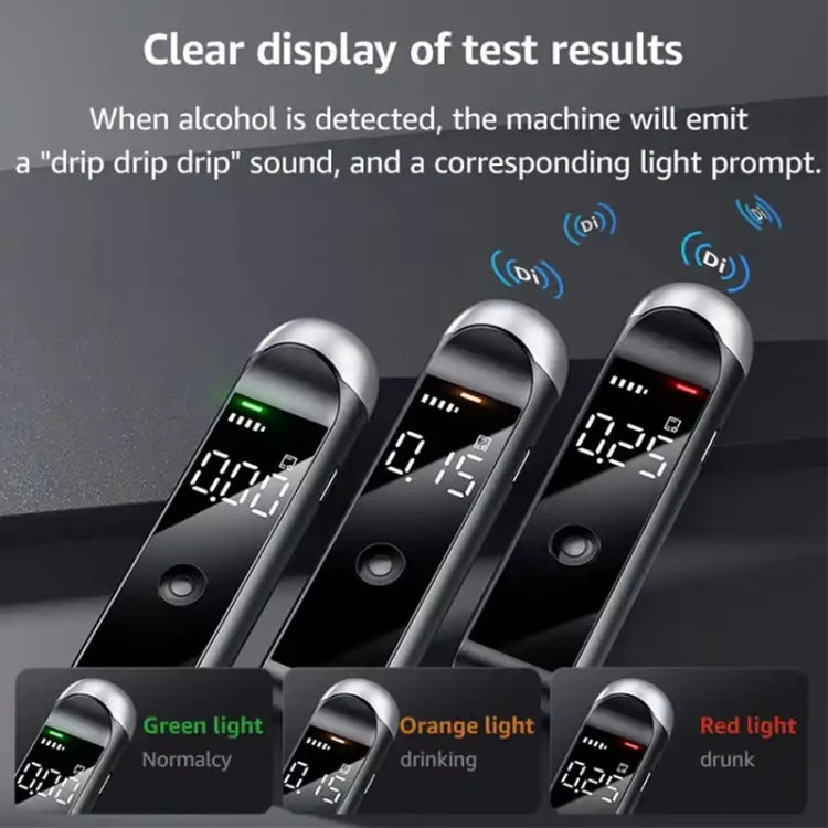 Portable Digital Alcohol Tester Breathalyzer Rechargeable Alcohol Test Tool - Breath Alcohol Tester by PMC TechLife | Online Shopping South Africa | PMC TechLife | Buy Now Pay Later Mobicred