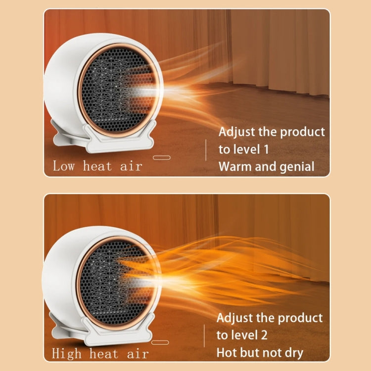 1800W Desktop High-power Two-speed Heater Household Fast Heating Heater, Spec: EU Plug(White) - Electric Heaters by PMC TechLife | Online Shopping South Africa | PMC TechLife | Buy Now Pay Later Mobicred