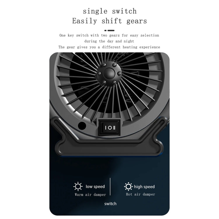 1800W Desktop High-power Two-speed Heater Household Fast Heating Heater, Spec: US Plug(Black) - Electric Heaters by PMC TechLife | Online Shopping South Africa | PMC TechLife | Buy Now Pay Later Mobicred