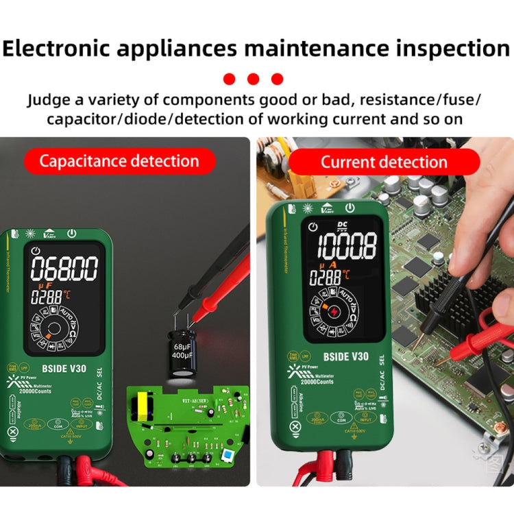 BSIDE V30 Intelligent Colorful Screen PV Multimeter Infrared Thermometer - free shipping - PMC TechLife - Order now!