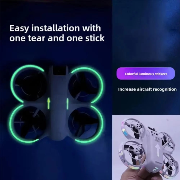 For DJI Neo Luminous Stickers Night Glow Cool Film(Yellow) - free shipping - PMC TechLife - Order now!