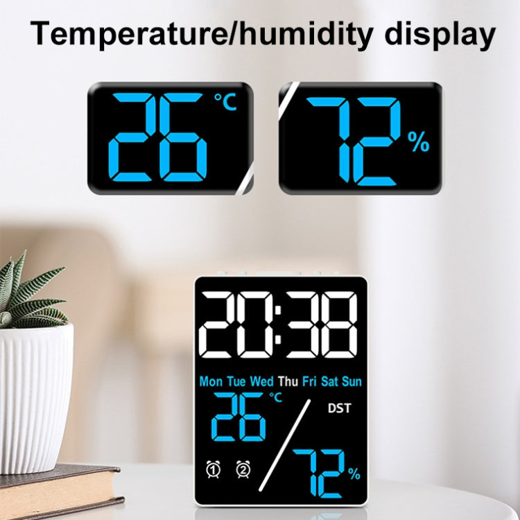 Multifunctional Temperature / Humidity Display Electronic Alarm Clock, Color: Rose Red White - free shipping - PMc TechLife - Order now!