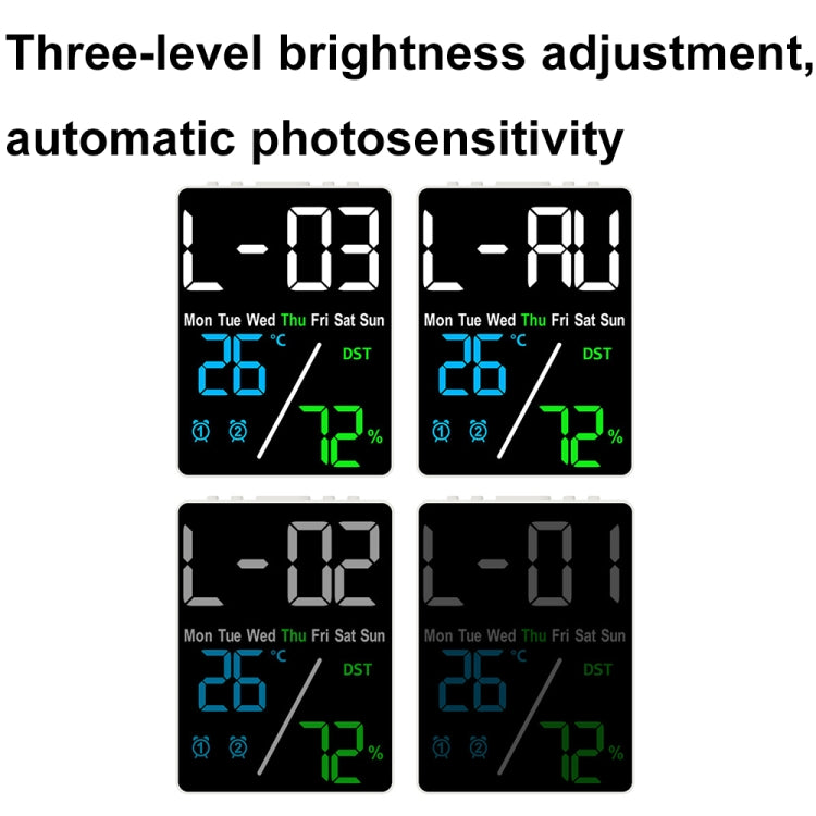 Multifunctional Temperature / Humidity Display Electronic Alarm Clock, Color: Rose Red White - free shipping - PMc TechLife - Order now!