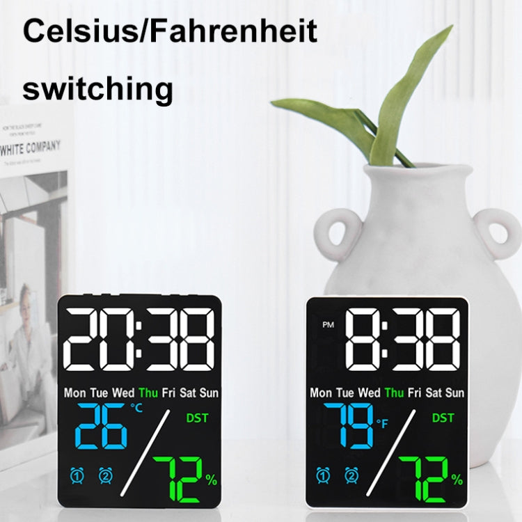 Multifunctional Temperature / Humidity Display Electronic Alarm Clock, Color: Rose Red White - free shipping - PMc TechLife - Order now!