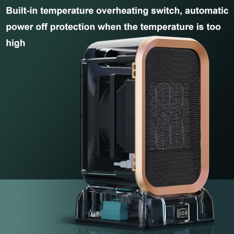 1000W High-power Household Heater Small Desktop Ceramic PTC Heating Heater, Spec: US Plug(Black) - Electric Heaters by PMC TechLife | Online Shopping South Africa | PMC TechLife | Buy Now Pay Later Mobicred