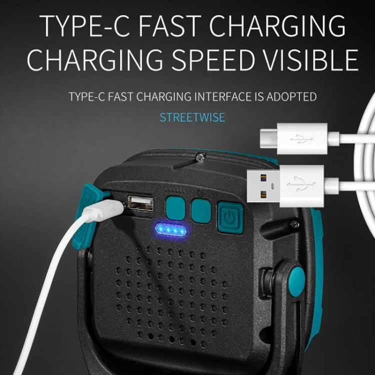 E-SMARTER W895-1 COB Portable Rechargeable Floodlight Work Light, Battery Not Included(Blue) - Camping Lighting by E-SMARTER | Online Shopping South Africa | PMc TechLife | Buy Now Pay Later Mobicred