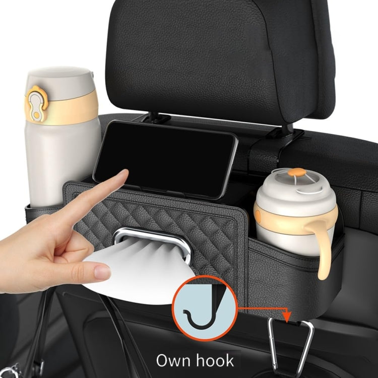 Multifunctional Car Seat Back Tissue Storage Box Hanging Bag(Brown) - Stowing Tidying by PMC TechLife | Online Shopping South Africa | PMC TechLife | Buy Now Pay Later Mobicred