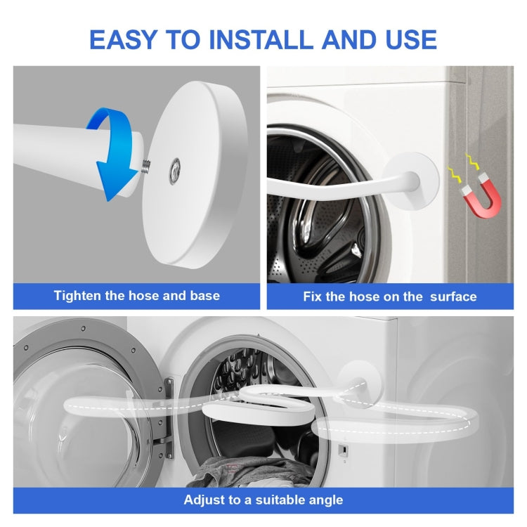 Universal Flexible Magnetic Washing Machine Door Stopper Front Load Washer Door Prop 43mm Black - free shipping - PMC TechLife - Order now!